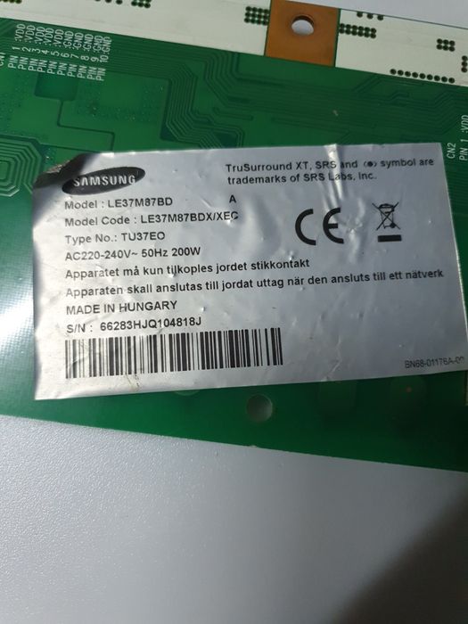 Placas tv samsung LE37M87BD