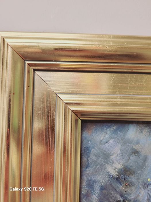 Obraz Olejny Martwa Natura  Kwiaty Sygnowany 57x48 cm