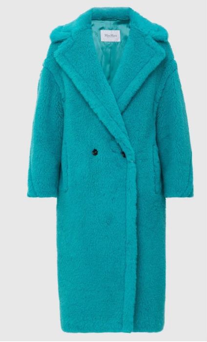 MAX MARA Шуба оверсайз из шерсти и шелка