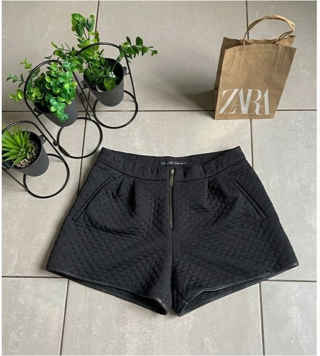 Стильні стьобані шорти Zara Basic — Класичний чорний / Нові, сток.