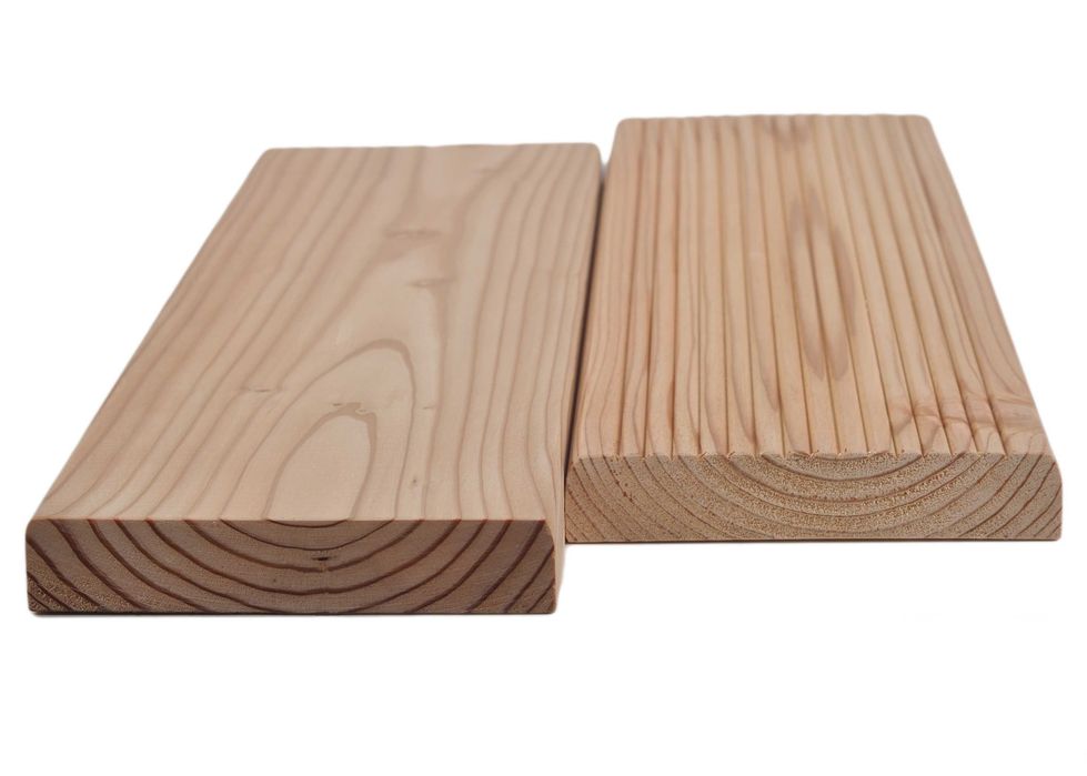 Deska tarasowa modrzew 125/28mm - ryflowana lub gładka