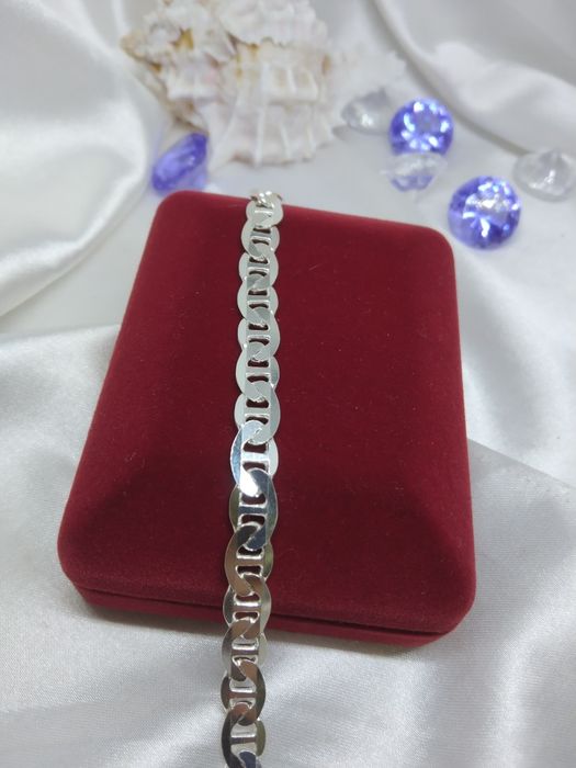 Piękna srebrna bransoletka splot Gucci, srebro 925, dł. 18,5 cm