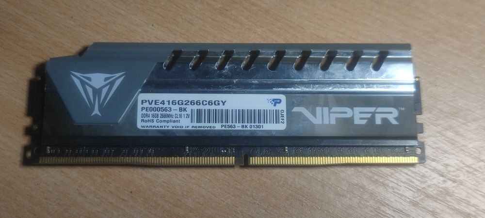Оперативна пам’ять: PATRIOT, 1 шт. - 16 GB, DDR4, 2666 MHz Viper Elite