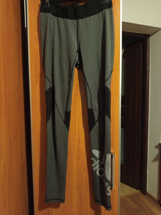 Legginsy adidas szaro czarne