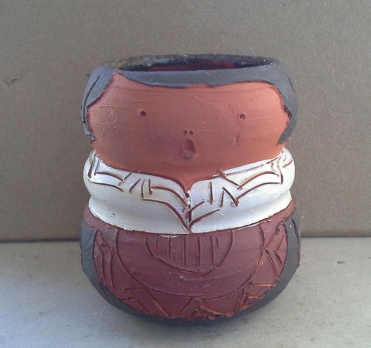 Pote de barro manufaturado sem tampa - NOVO