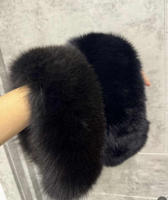 Хутряна повʼязка мехова повязка зимова повʼязка шапка пушиста повʼязка