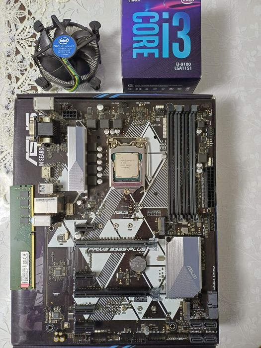 Комплект Asus Prime B365-Plus/I3 9100/DDR4 8GB