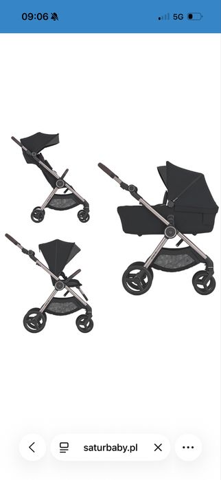 Anex IQ Premium 3w1 | czarny | gondola + spacerówka + Buggy