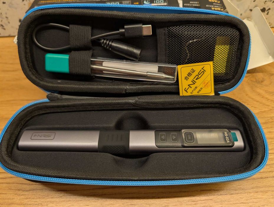 FNIRSI HS-02A - fabrycznie nowa lutownica 100W USB-C (etui, grot, kabel)
