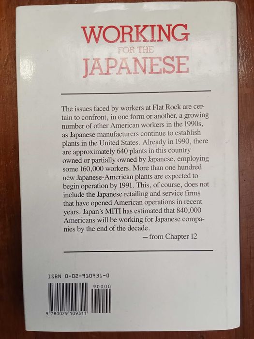 Joseph J. Fucini e Suzy Fucini - Working for the Japanese