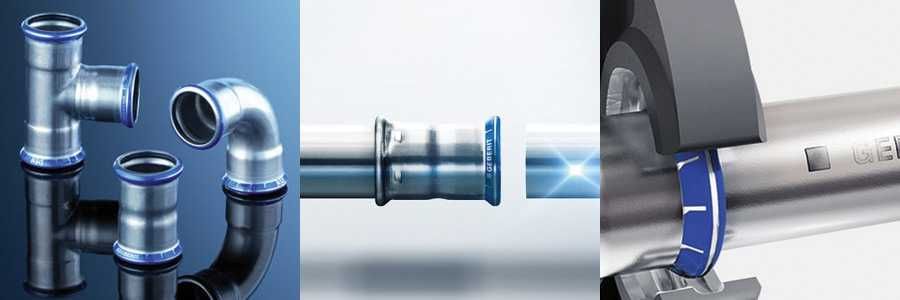 Geberit Mapress Edelstahl kolanka, trójniki, mufy, złączki