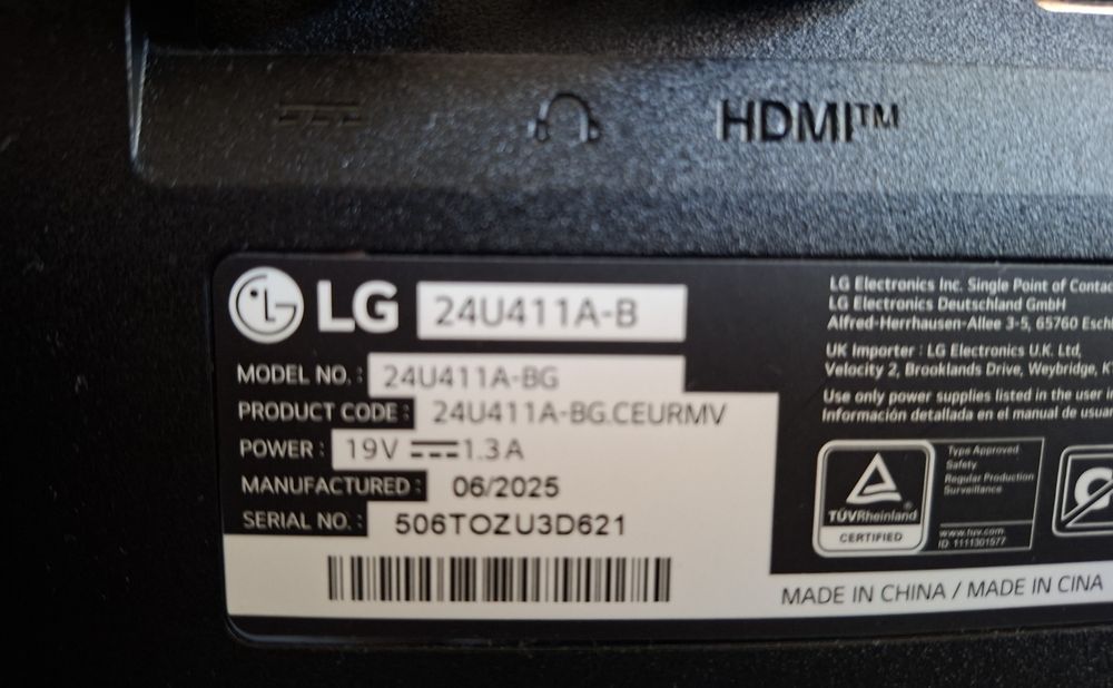 LG Monitor 60cm - Nunca usado