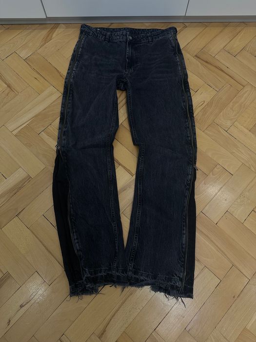 Zara Flared Zip Jeans