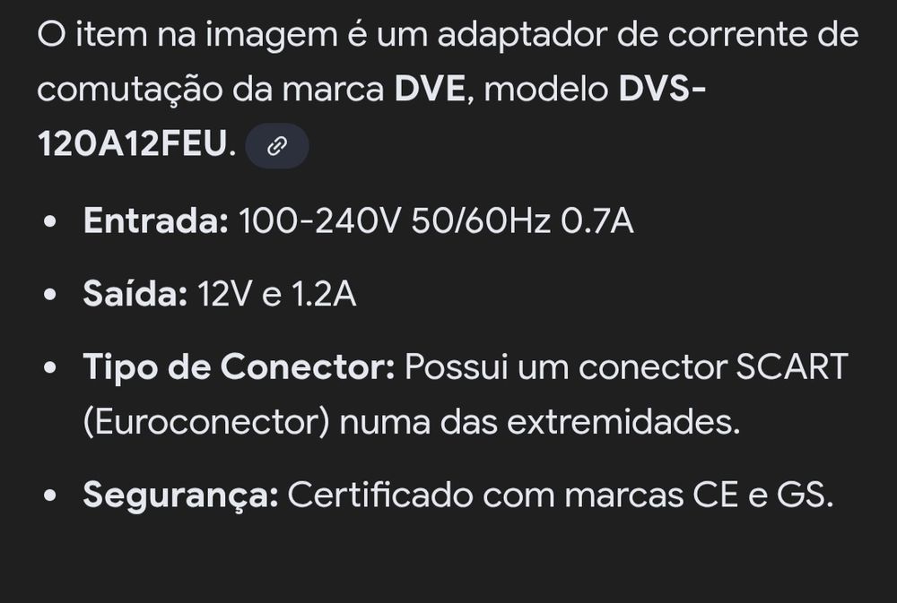 Adaptador de corrente