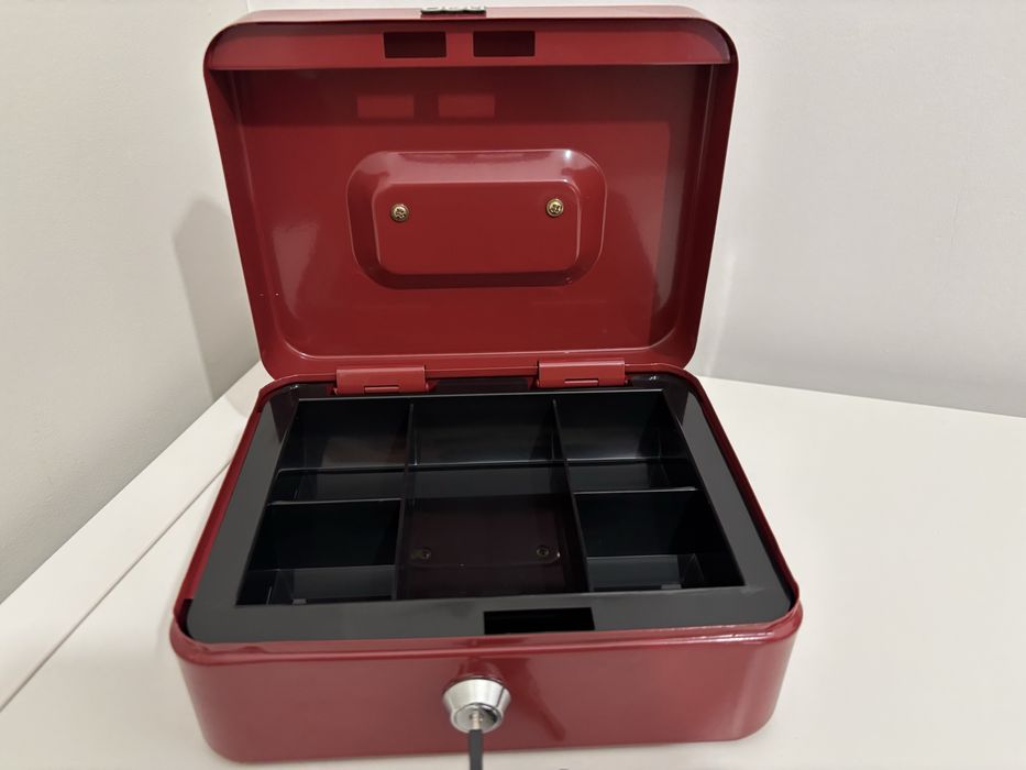 Cofre Metal Vermelho 8,5*20*16