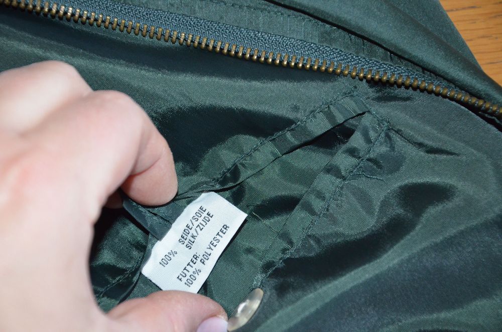 kurtka 100% jedwab silk zielona r. xl/xxl /45/50 bamberka