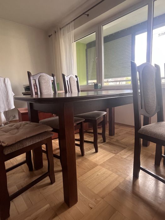 Duży stół + 6 krzeseł