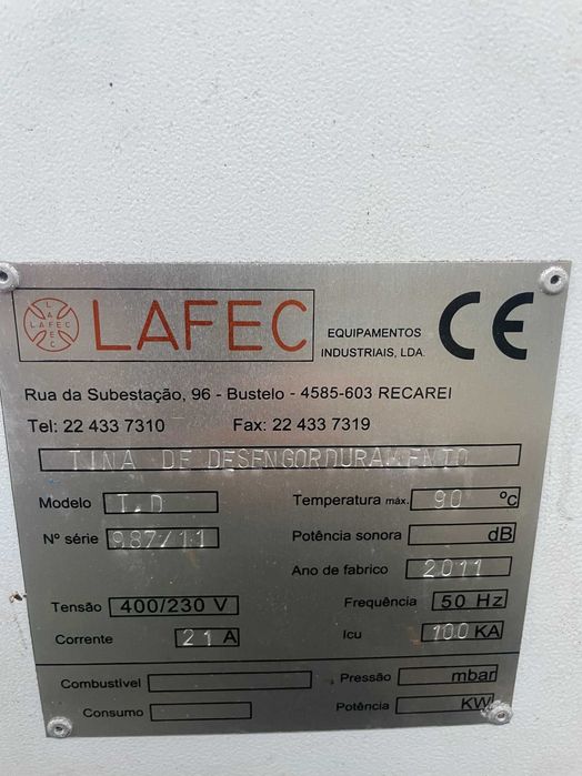 Tanque de Desengorduramento LAFEC