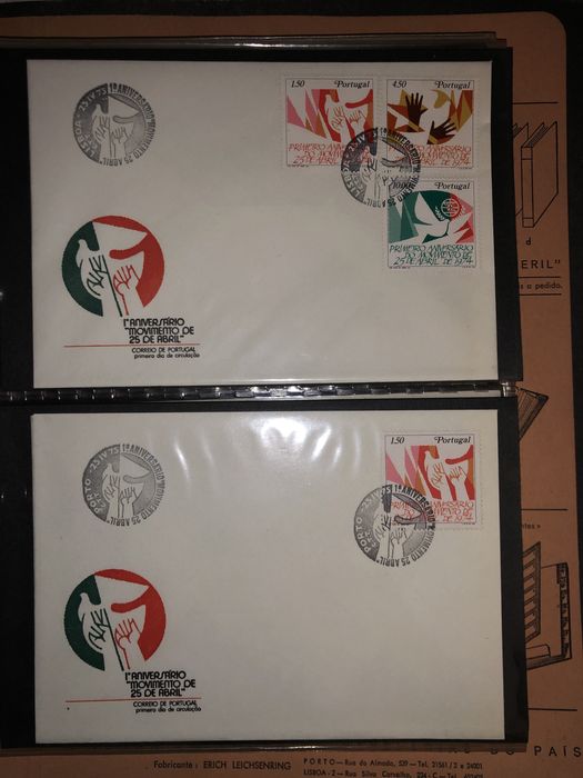 Coleção de selos correio de portugal autenticados