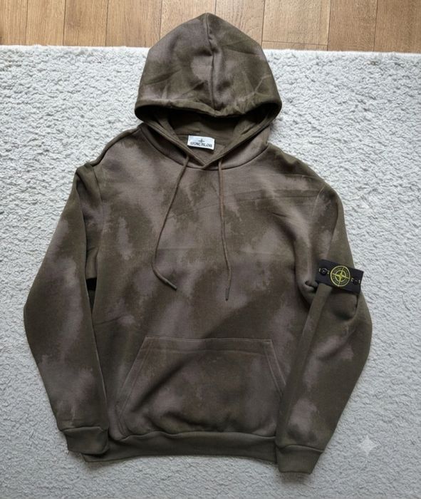 Stone Island худі Off Dye темно-зелений L з QR-кодом