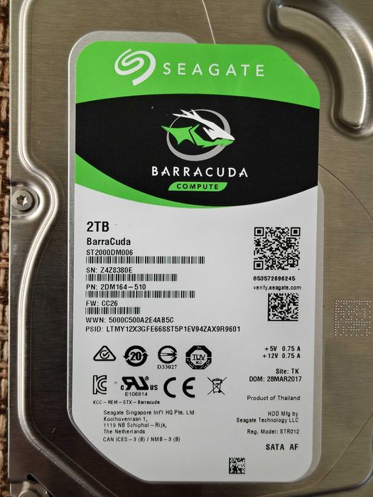 Жорсткі диски HDD 3.5" (1TB, 2TB, 3TB) з Данії! Ідеальний SMART, мінімальний пробіг