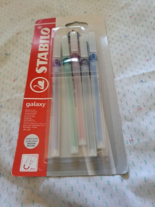 5 canetas stabilo