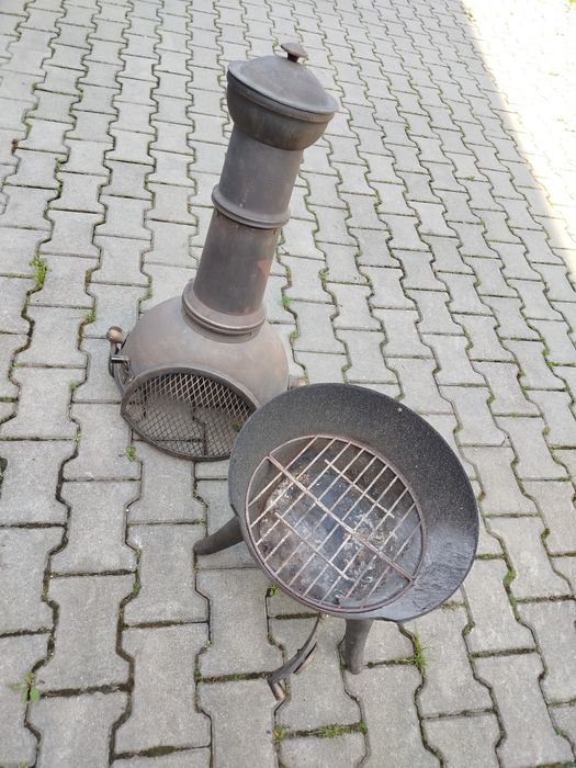 Kominek ogrodowy taras