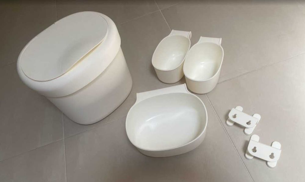 Conjuntos de cestos de arrumação para trocador de fraldas