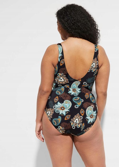 B.P.C kostium kąpielowy czarny z kolorowym wzorem 42.