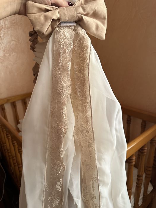 Набір в ліжечко молочно - бежеве