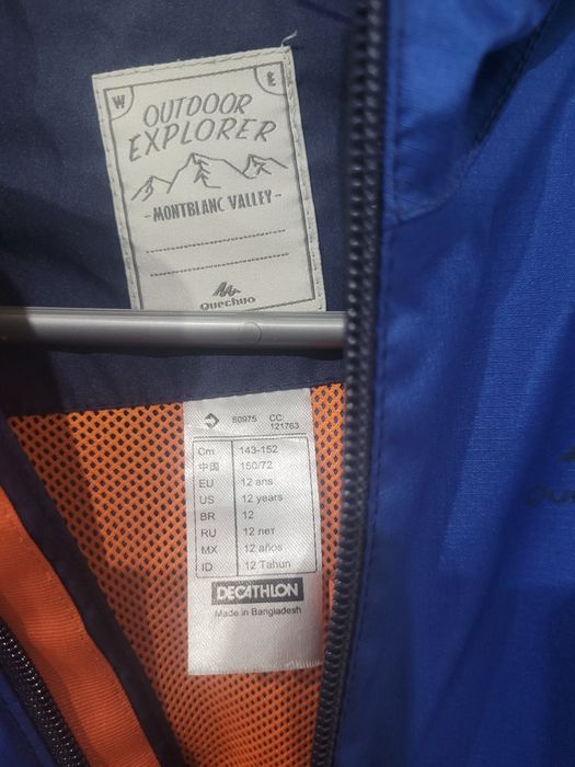 Kurtka chłopięca niebiesko-granatowa Quechua rozmiar 143-152