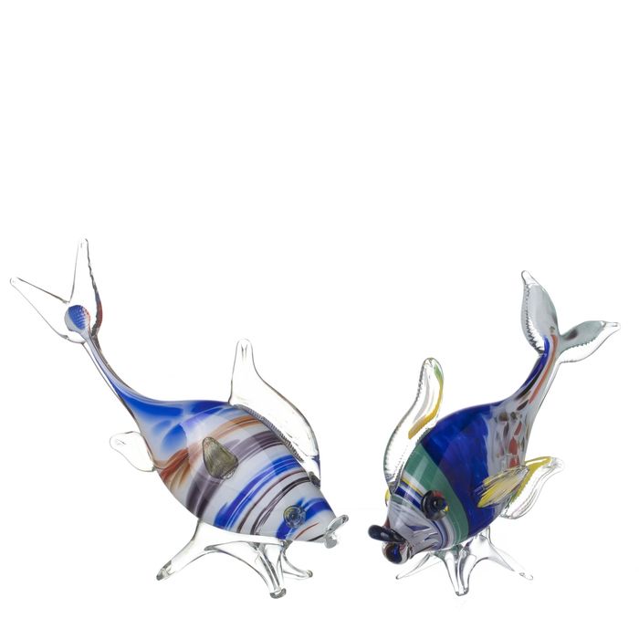 Cristal e vidro - Dois peixes Murano