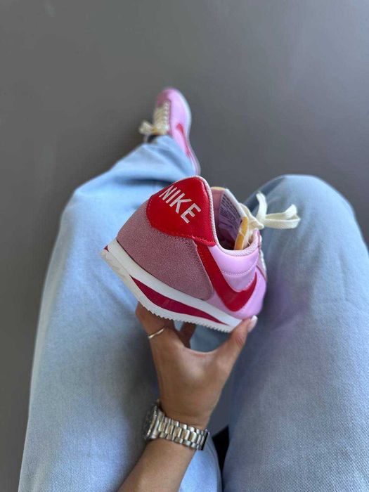 Кросівки Nike Cortez Pink/Red premium | Кроссовки Найк жіночі