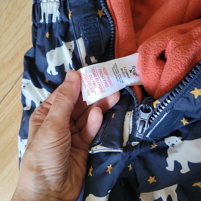Комбінезон ромпер Frugi з ведмедиками (унісекс), розмір 86-92 см (1-2 роки)