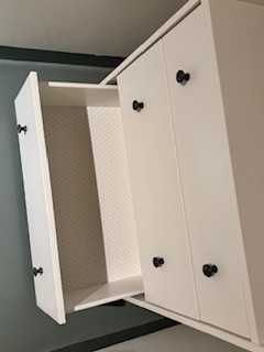 Vendo Roupeiro aberto c/3 gavetas, branco IKEA Hauga - excelente estado