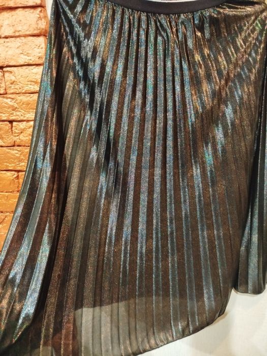 Женская фирменная юбка плиссе с кардиганом  большого размера  р. 50