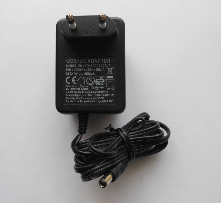 Блок питания 9v- 400ma ED4120090040A helms-man