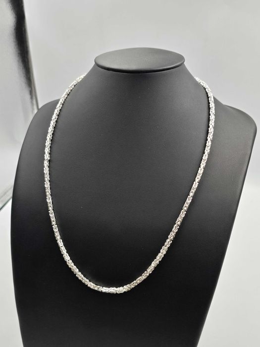 NOWY Srebrny łańcuszek 925 KRÓL Królewski Kostka |Plus Lombard KŁODZKO