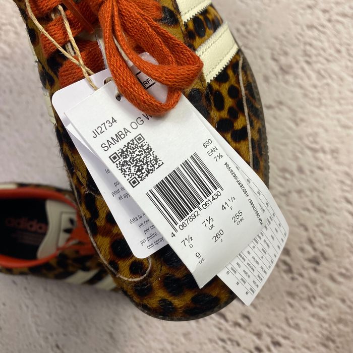 41 42 оригінал ji2734 нові жіночі кеди adidas casual samba og leopard