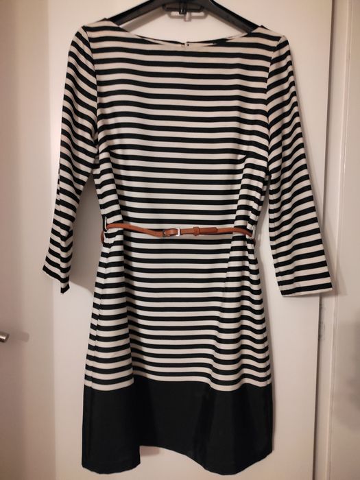 Vestido preto e branco