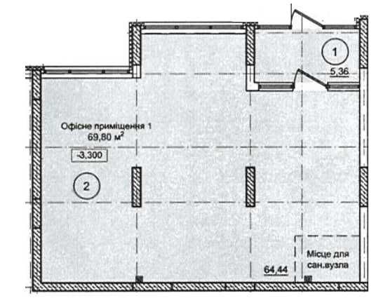 Коммерческая недвижимость по адресу ул. Максимовича (площадь 69,8 м²) - Atlanta.ua - фото 5