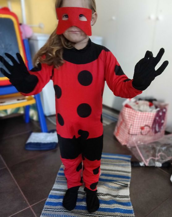 Fantasia Carnaval Ladybug - Tam. 4/6 anos