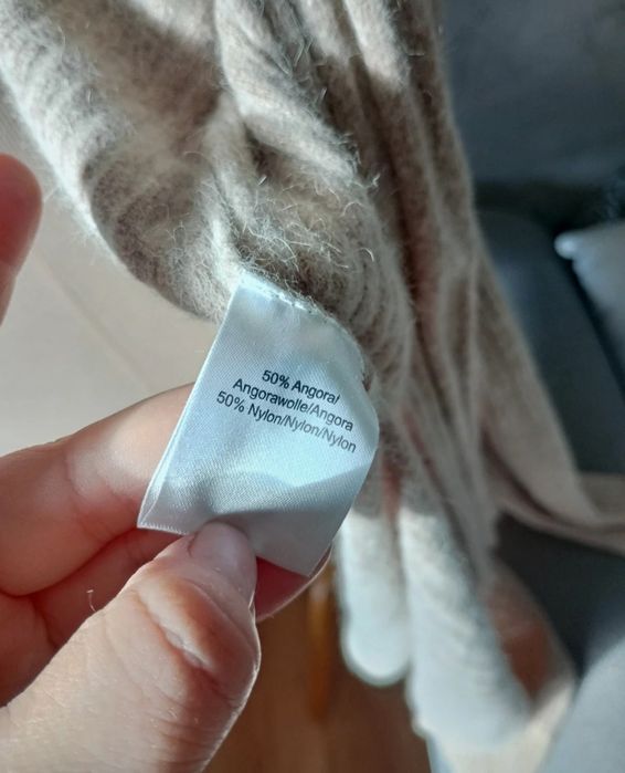 Kardigan sweterek angora 50% r.S jesień zima dobry skład