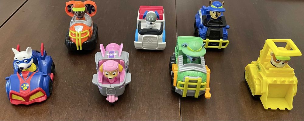 Carros miniatura - Patrulha Pata - Conjunto de 6 exemplares
