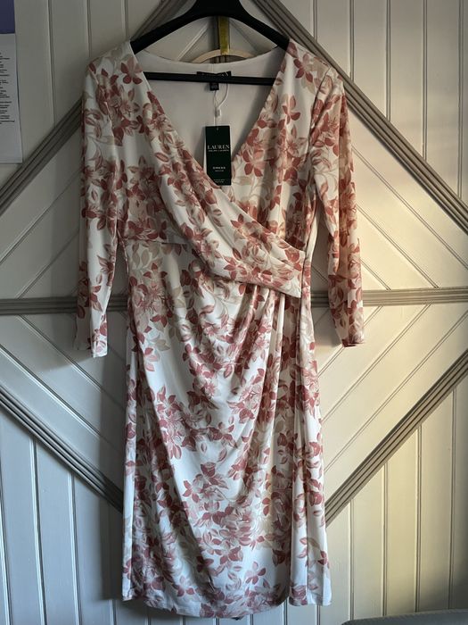 Lauren Ralph Lauren – elegancka sukienka kwiatowa 10P / 40 Petite