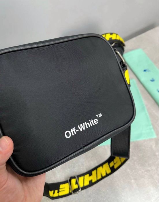 Off-White Hard Core сумка чорна через плече нейлонова чоловіча мужская