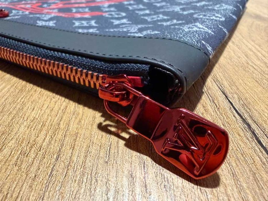 Etui laptop 13" cal monogram granat koral streetwear 35x26 cm