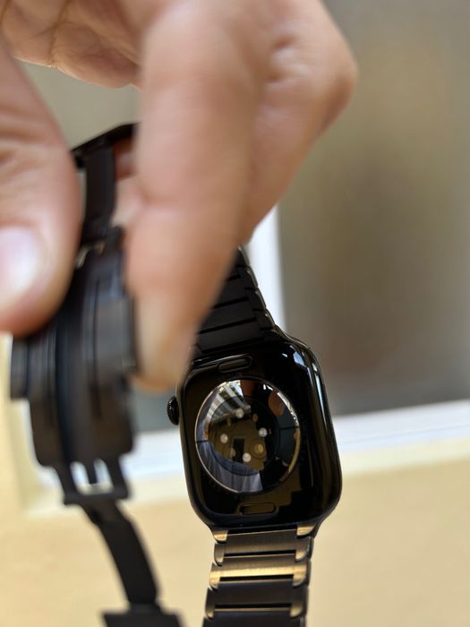 Apple Watch Series 10 – 42mm Aluminium Case | Pulseira Premium 316L Bracelete de Elos Ardósia