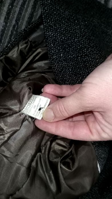 Płaszcz wełniany kurtka damska na guziki kołnierz szary melanż