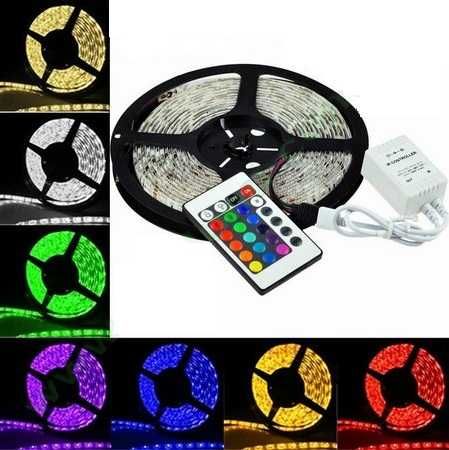 Fita RGB 5050 Ip 65 Prova de Agua com ou sem Wifi Bluetooth 5Mt NOVAS